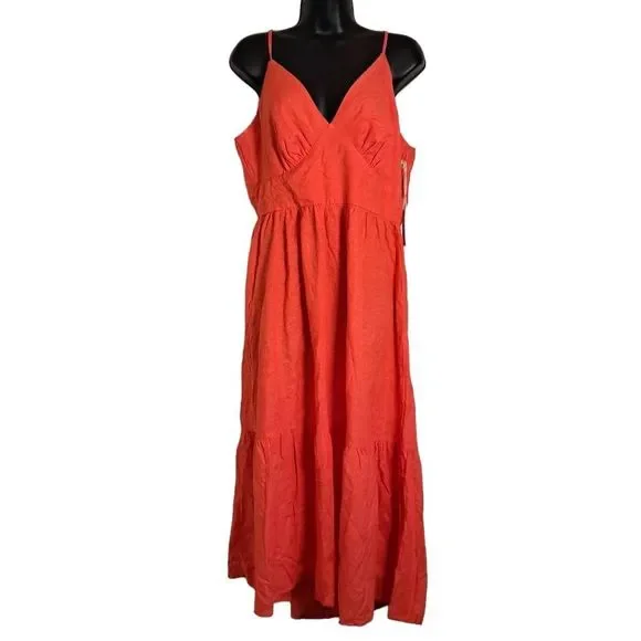 knee length dresses for ladies The Seamed Dress in Stretch Linen main image 0